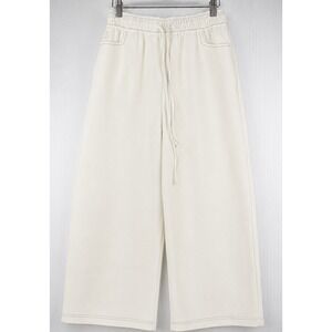 ASOS‎ Design Women's Wide Leg Pull On Pants Cream Casual Lounge Minimalist US 6